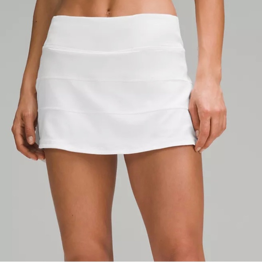 Lululemon Pace Rival Skirt 6-Way Stretch Tall Swift Tennis Skort White 6